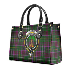 Crosbie Tartan Crest Leather Handbag