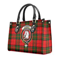 Dunbar Modern Tartan Crest Leather Handbag