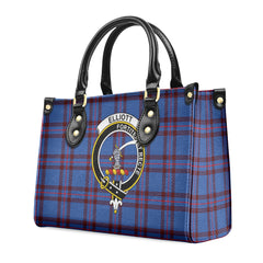 Elliott Modern Tartan Crest Leather Handbag