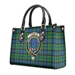 Forsyth Ancient Tartan Crest Leather Handbag