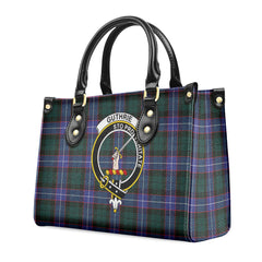 Guthrie Modern Tartan Crest Leather Handbag