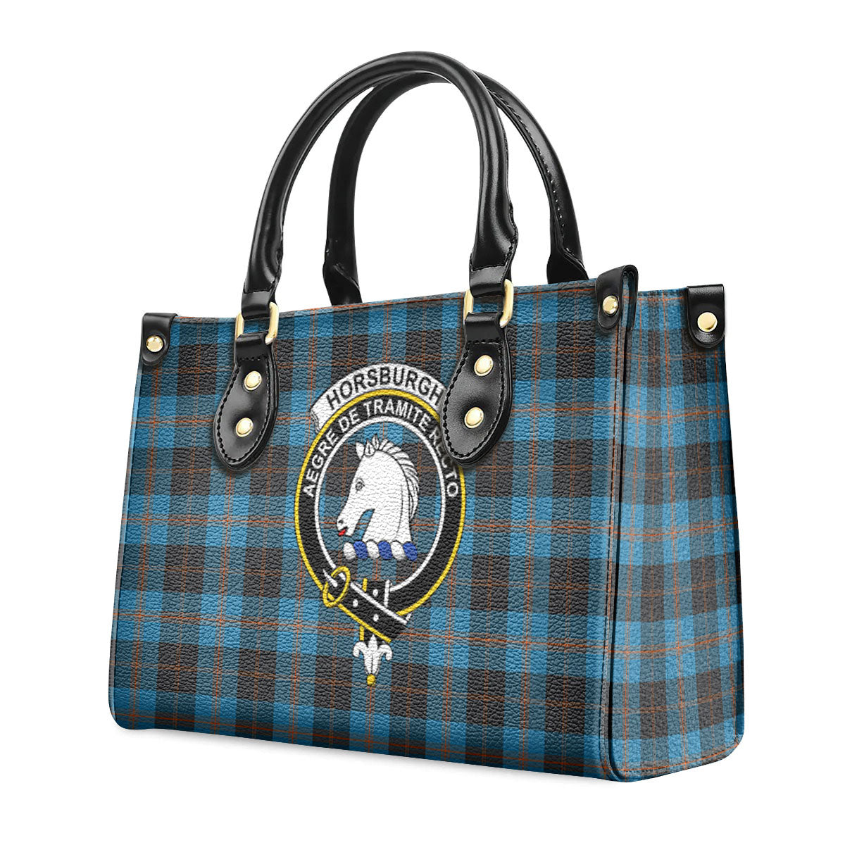 Horsburgh Tartan Crest Leather Handbag