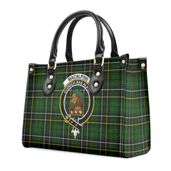 MacAlpine Modern Tartan Crest Leather Handbag