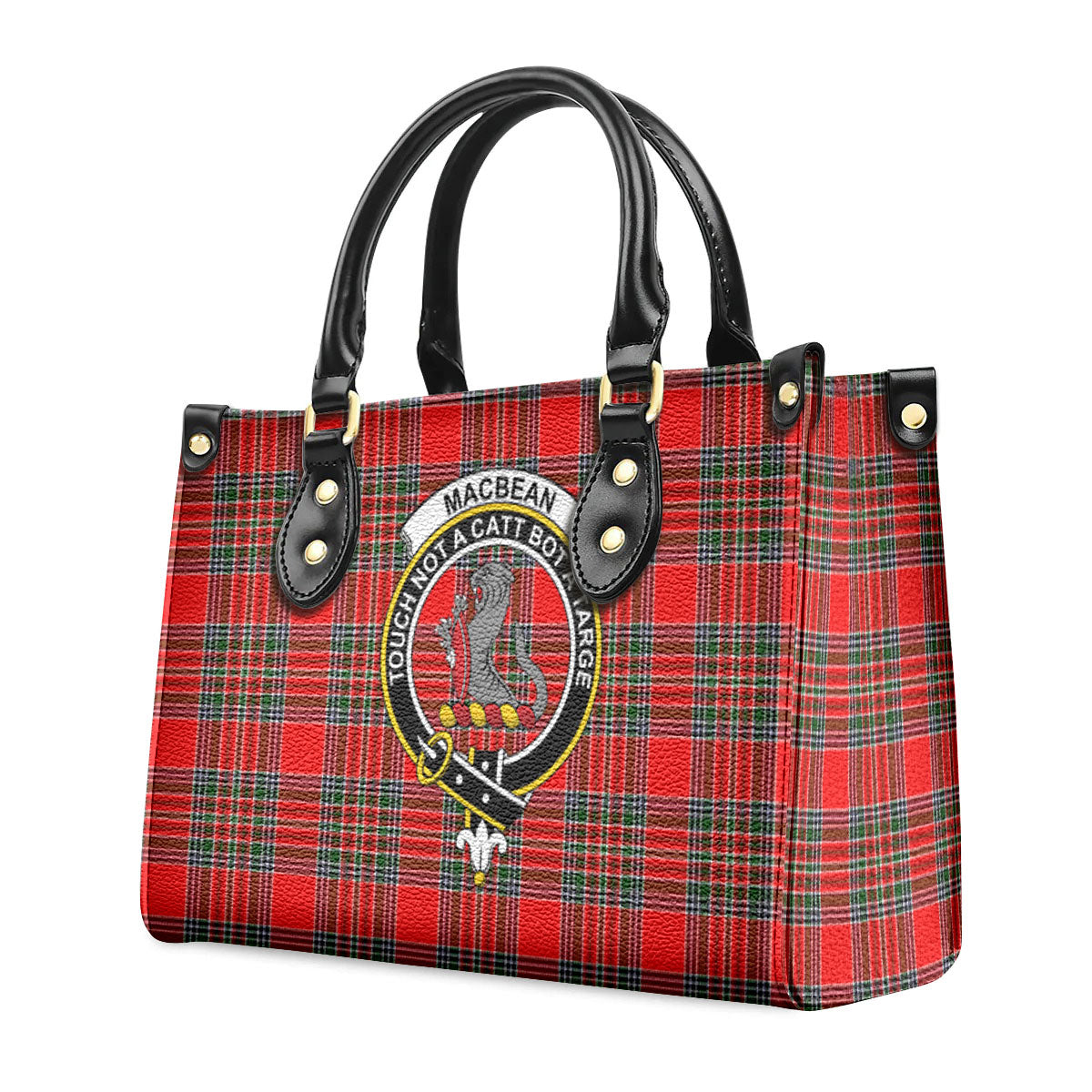 MacBean Tartan Crest Leather Handbag