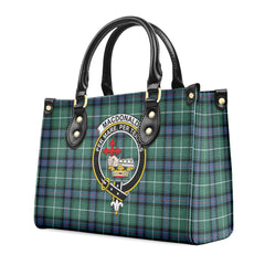 MacDonald of the Isles Hunting Ancient Tartan Crest Leather Handbag