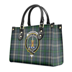 MacDowall Tartan Crest Leather Handbag