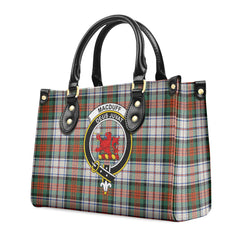 MacDuff Dress Ancient Tartan Crest Leather Handbag