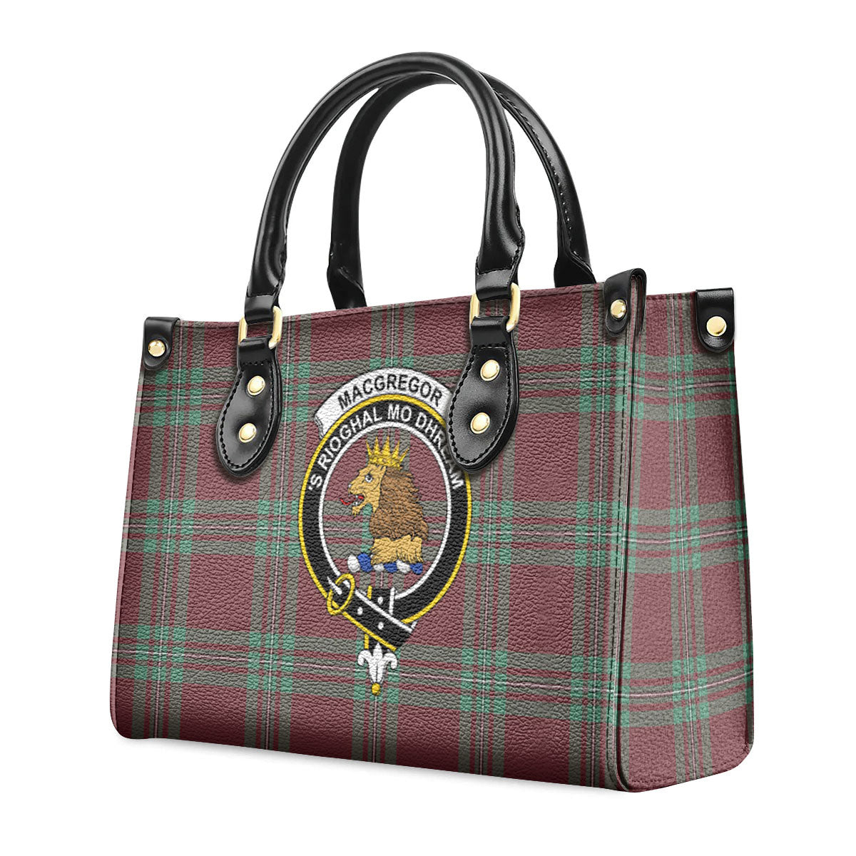 MacGregor Hunting Ancient Tartan Crest Leather Handbag