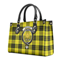 MacLeod of Lewis Modern Tartan Crest Leather Handbag