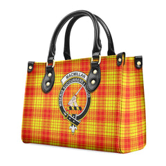 MacMillan Clan Tartan Crest Leather Handbag