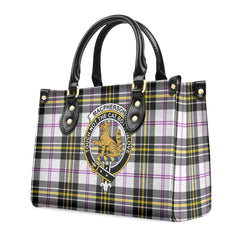 MacPherson Dress Modern Tartan Crest Leather Handbag