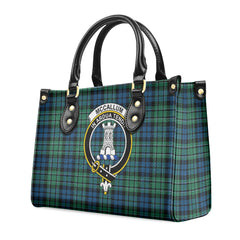 McCallum Ancient Tartan Crest Leather Handbag