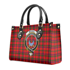 McColl Tartan Crest Leather Handbag