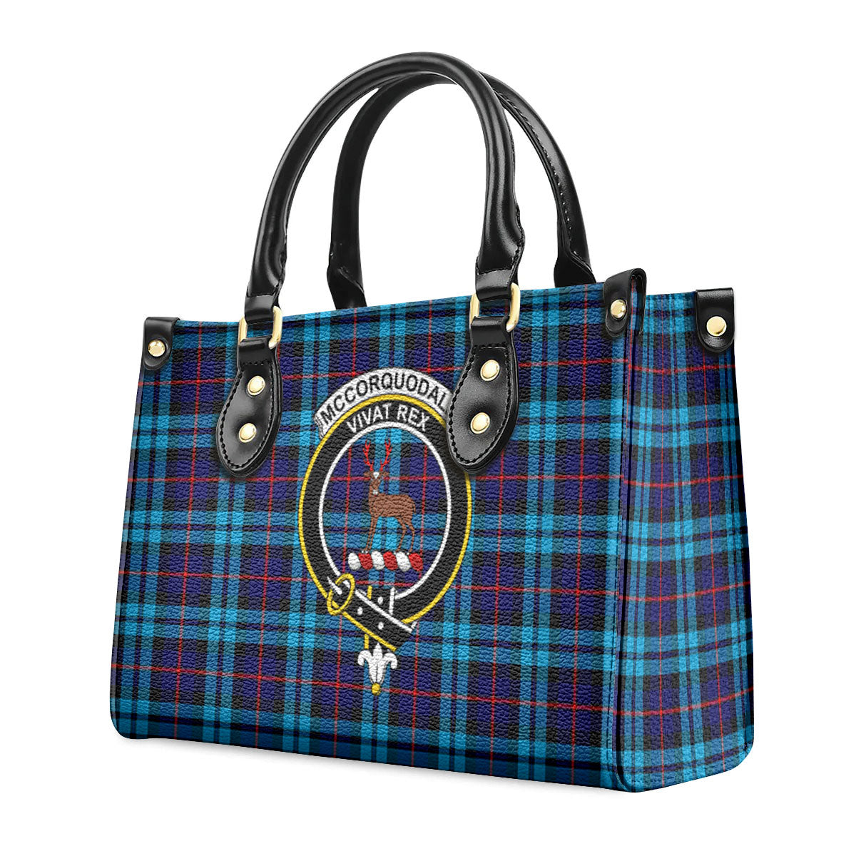 McCorquodale Tartan Crest Leather Handbag