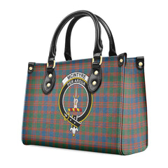 McIntyre Ancient Tartan Crest Leather Handbag