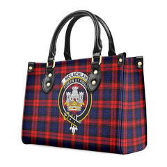 McLachlan Modern Tartan Crest Leather Handbag