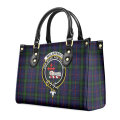 McLafferty Tartan Crest Leather Handbag