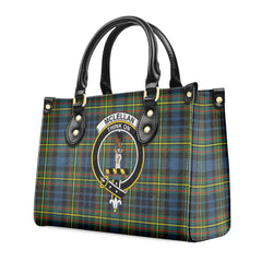 McLellan Ancient Tartan Crest Leather Handbag