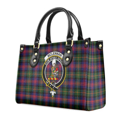 McLennan Modern Tartan Crest Leather Handbag