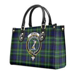 McNeil of Colonsay Modern Tartan Crest Leather Handbag