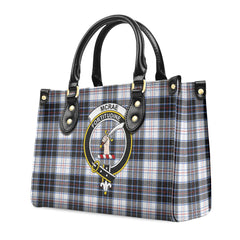 McRae Dress Modern Tartan Crest Leather Handbag