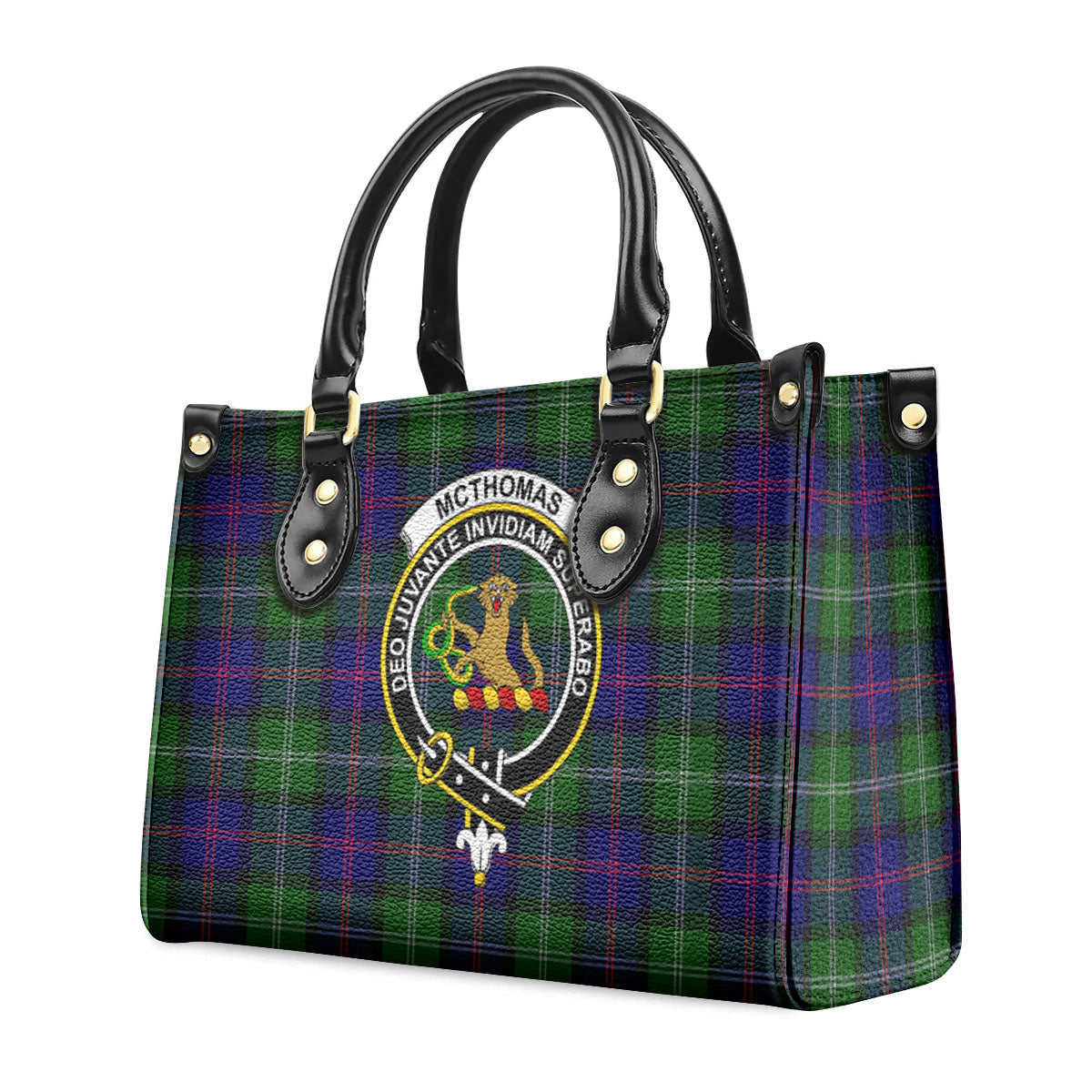 McThomas Modern Tartan Crest Leather Handbag