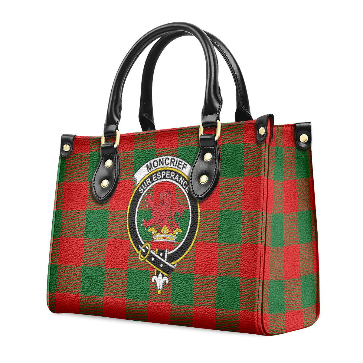 Moncrief Tartan Crest Leather Handbag