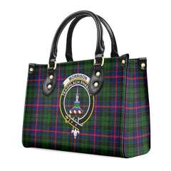 Morrison Modern Tartan Crest Leather Handbag