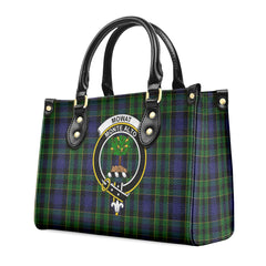 Mowat Modern Tartan Crest Leather Handbag