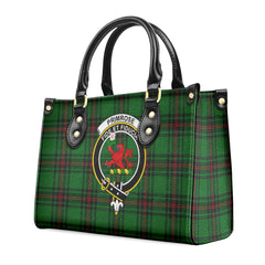 Primrose Tartan Crest Leather Handbag