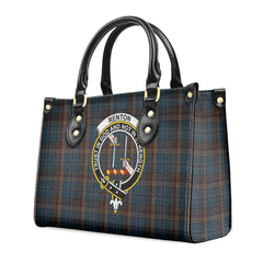 Renton Tartan Crest Leather Handbag