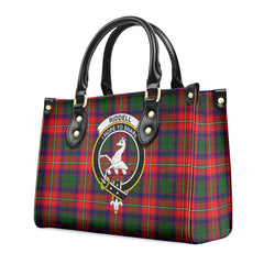 Riddell Tartan Crest Leather Handbag