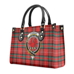 Stewart (Stuart) of Bute Tartan Crest Leather Handbag