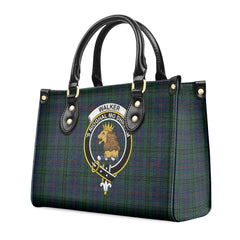 Walker Hunting Tartan Crest Leather Handbag