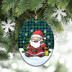 Baillie Ancient Tartan Christmas Ceramic Ornament - Scottish Santa Style