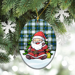 Campbell Dress Tartan Christmas Ceramic Ornament - Scottish Santa Style