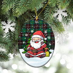 Chisholm Hunting Ancient Tartan Christmas Ceramic Ornament - Scottish Santa Style