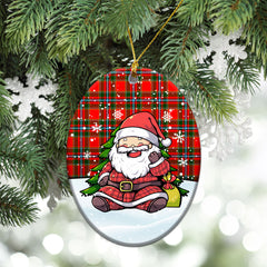 Drummond of Perth Tartan Christmas Ceramic Ornament - Scottish Santa Style