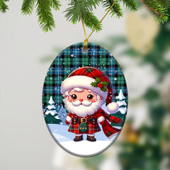 Galbraith Ancient Tartan Christmas Ceramic Ornament - Santa Claus In Kilt Style