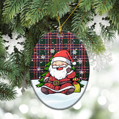 MacFarlane Hunting Modern Tartan Christmas Ceramic Ornament - Scottish Santa Style