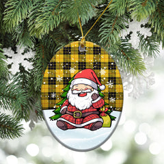 MacLeod of Lewis Ancient Tartan Christmas Ceramic Ornament - Scottish Santa Style