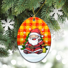 MacMillan Clan Tartan Christmas Ceramic Ornament - Scottish Santa Style