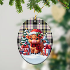 MacPherson Dress Ancient Tartan Christmas Ceramic Ornament - Highland Cow Winter Style