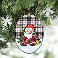 MacPherson Dress Modern Tartan Christmas Ceramic Ornament - Scottish Santa Style