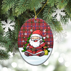 MacRae Ancient Tartan Christmas Ceramic Ornament - Scottish Santa Style