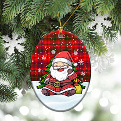 McDougall Modern Tartan Christmas Ceramic Ornament - Scottish Santa Style