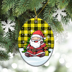 McLeod of Lewis Modern Tartan Christmas Ceramic Ornament - Scottish Santa Style