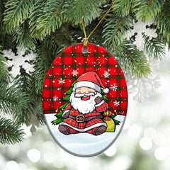 McNab Modern Tartan Christmas Ceramic Ornament - Scottish Santa Style