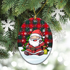 McPhail Clan Tartan Christmas Ceramic Ornament - Scottish Santa Style