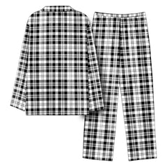 Scott Black & White Modern Tartan Pajama Set